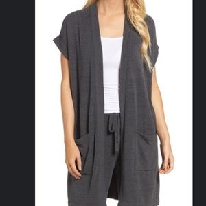 Barefoot dreams cardigan - carbon- EUC